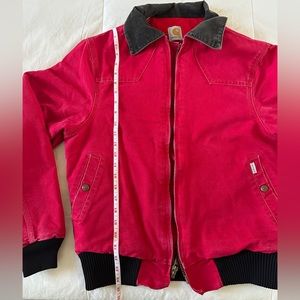 Carhartt Vintage Red Corudory Collar Bomber Jacket Coat Men's Small